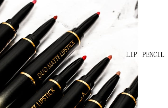 Double Lipstick Lip Liner – 2-in-1 Matte Lipstick and Rotating Liner