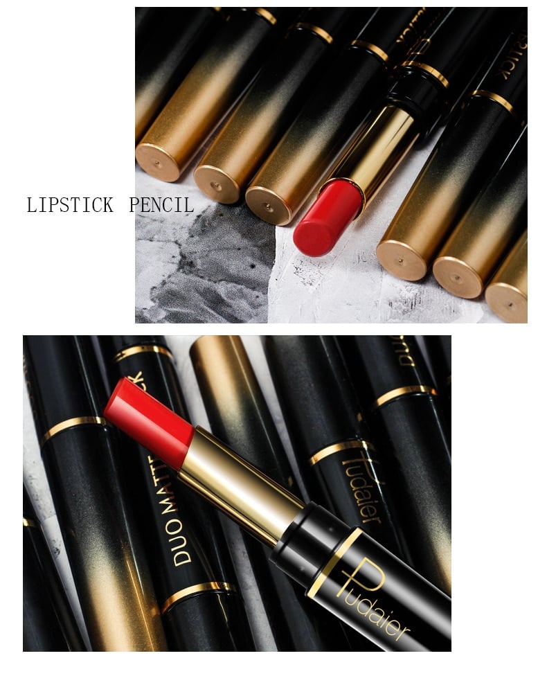 Double Lipstick Lip Liner – 2-in-1 Matte Lipstick and Rotating Liner
