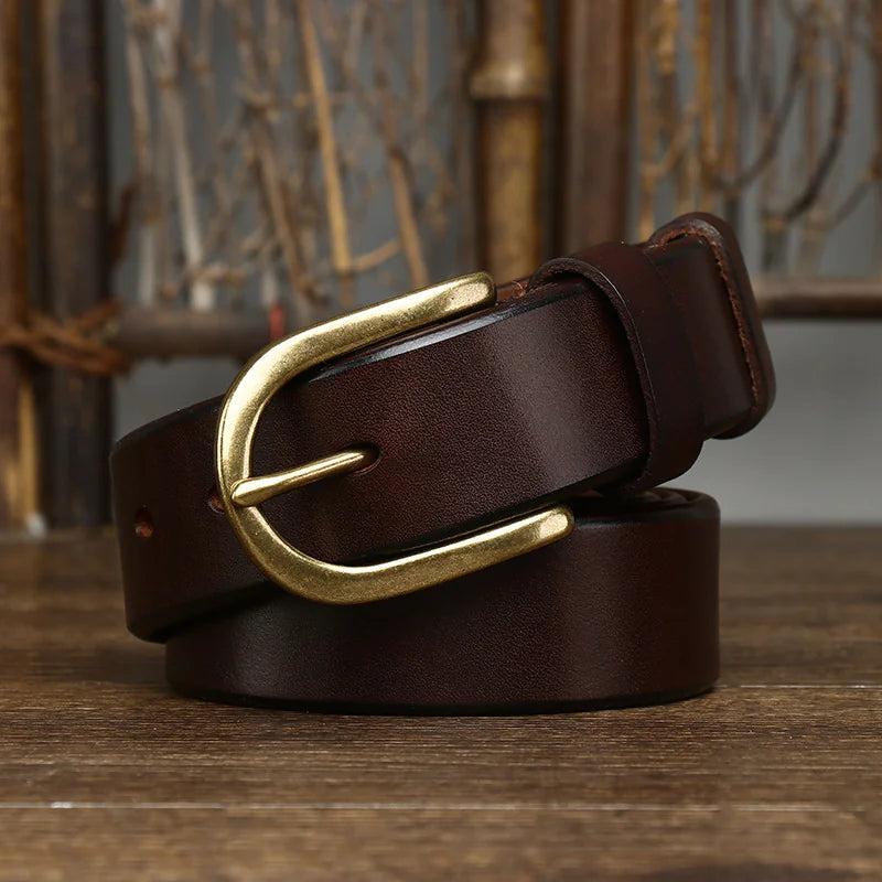 Retro Copper Buckle Men's Belt – Vintage Charm Meets Modern Style