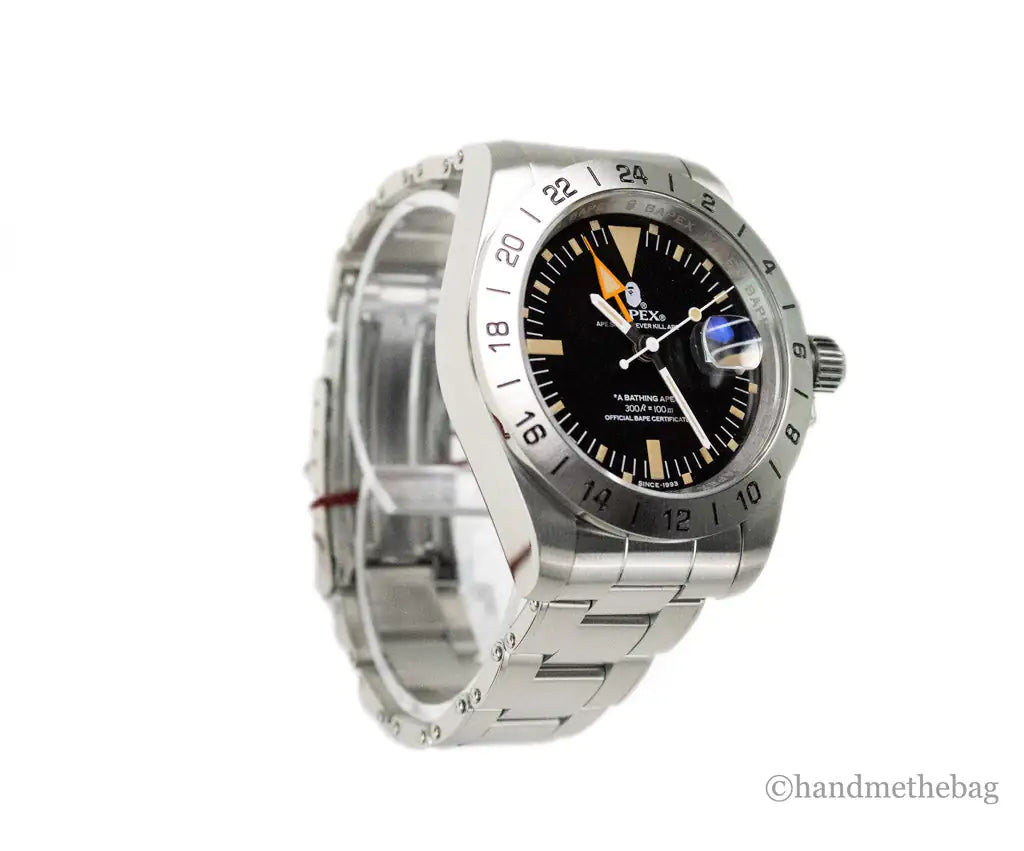 BAPEX Classic Type 6 Bracelet Watch (Silver/Black)