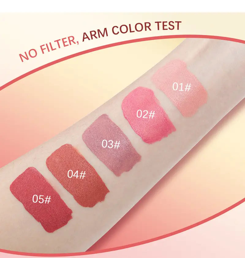 5-Color Dewy Finish Blush – Long-Lasting Radiance with Buildable Glow