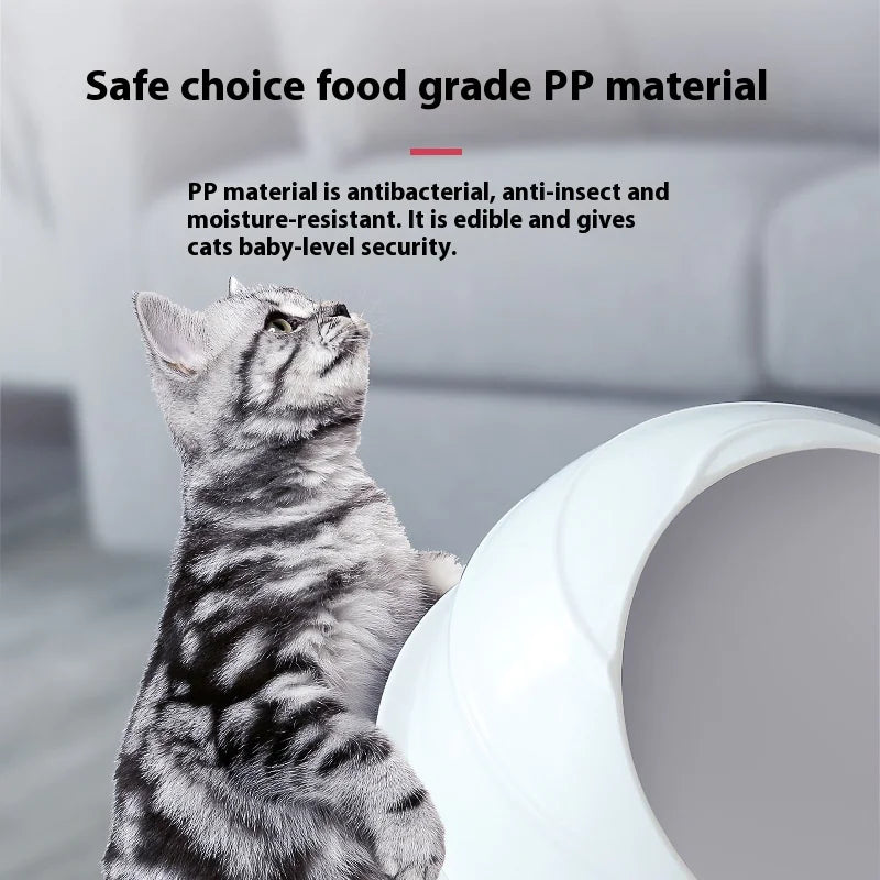 Fully Enclosed Cat Litter Box – Spacious & Durable PP Plastic Design