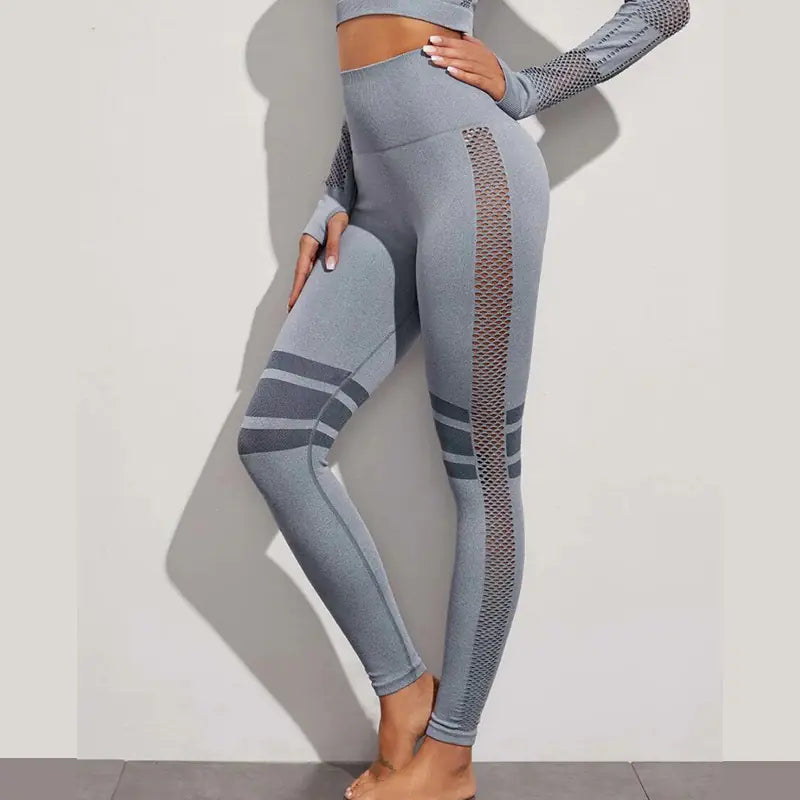 Hollow Mesh Breathable Yoga Leggings