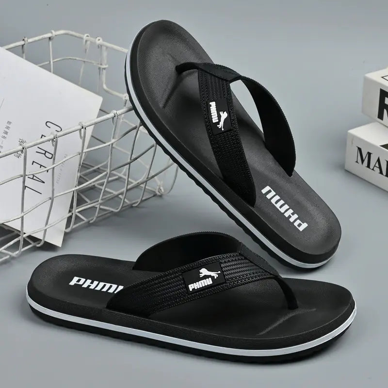 Men’s PVC Flip-Flops – Anti-Slip, Durable, and Beach-Ready Style