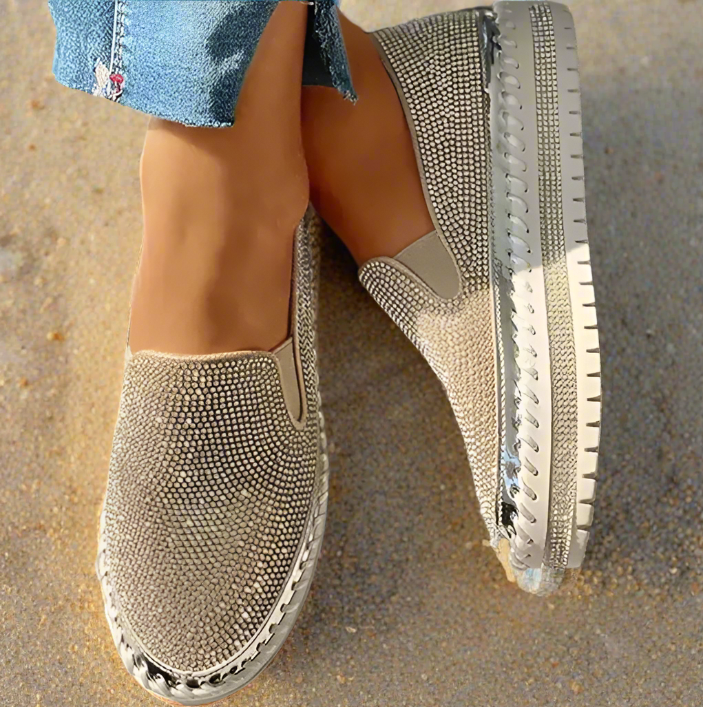Rhinestone Crepe Sneakers: A Fusion of Comfort and Sparkle