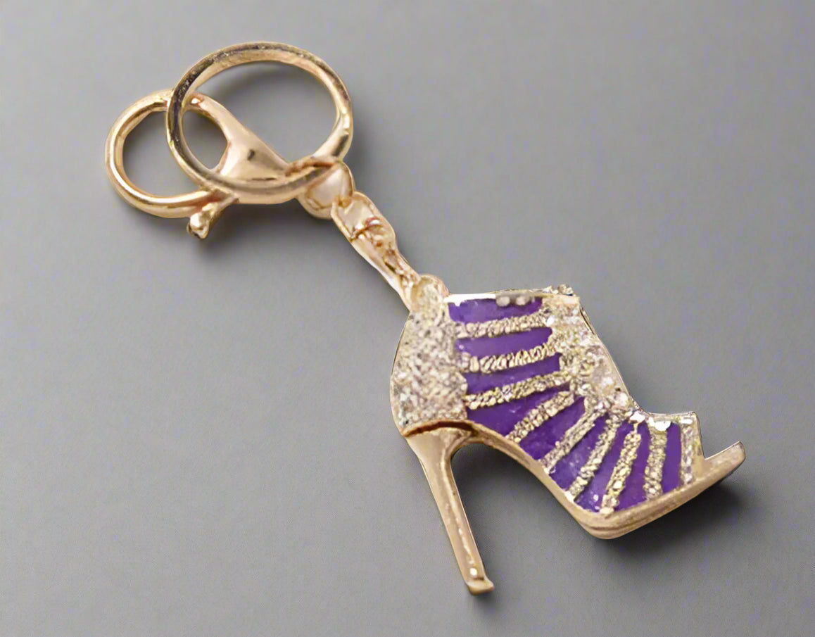 Exaggerated Trend Alloy High Heels Keychain Pendant – Rhinestone-Studded Fashion Charm