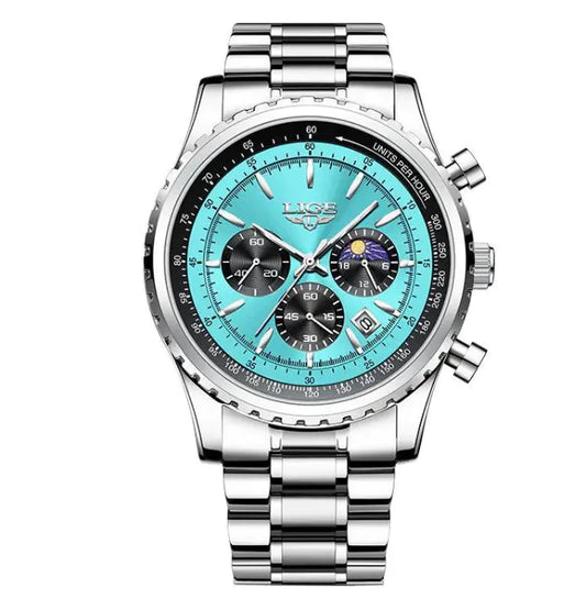 Lunar Elite Men’s Multifunction Quartz Watch: Where Elegance Meets Functionality