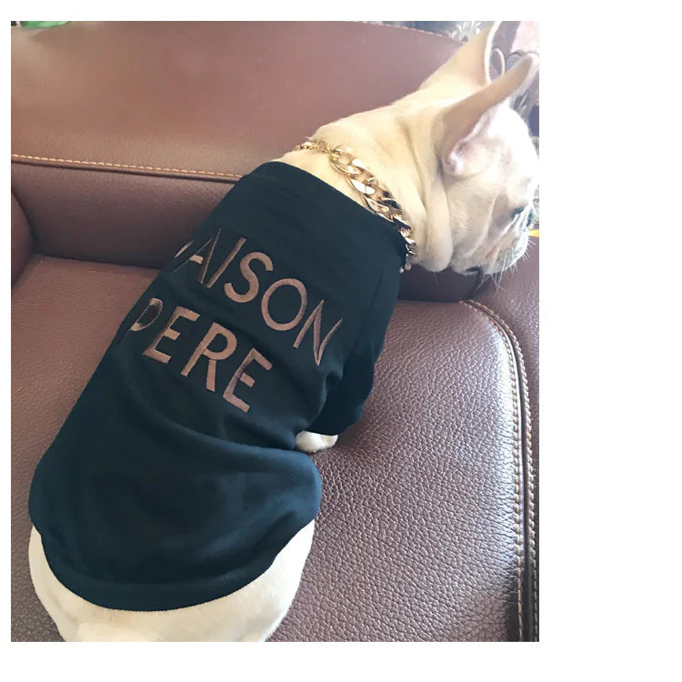 Pet and Owner Matching Sweater – Terry Cotton Embroidered Letter Design