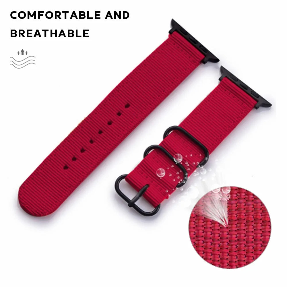 Enhance Your Apple Watch with Our Premium Nylon and Leather Watchband