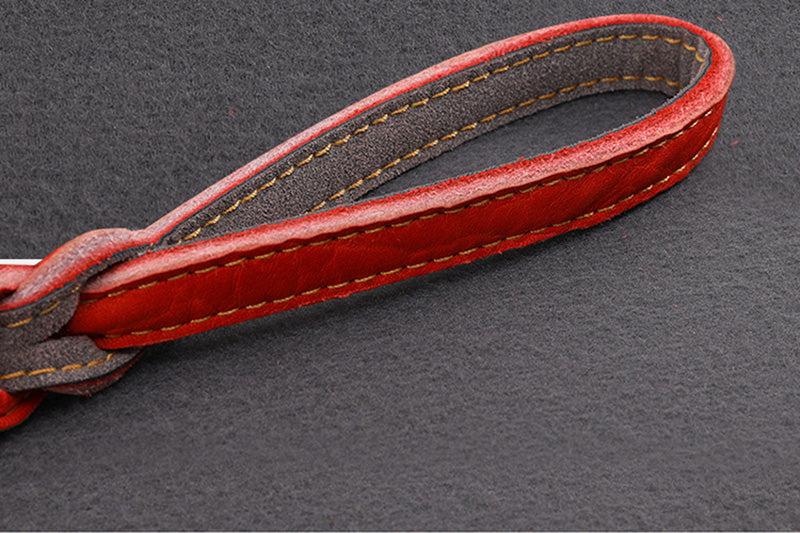 Cowhide Leash Set – Premium Leather Collar and Leash for Dogs (S & M Sizes)
