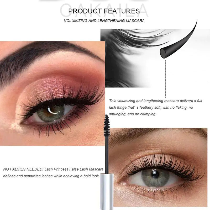 Instant Lengthening Waterproof Fiber Mascara – Smudge-Free Volume with Precision Brush