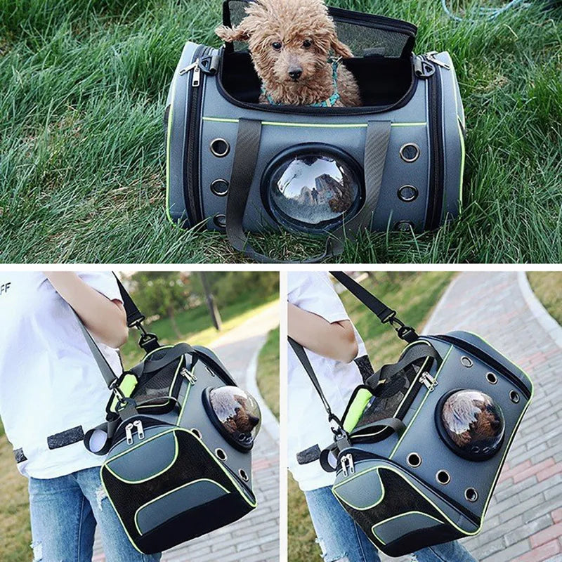 Foldable Pet Space Bag – Lightweight Travel Carrier with Space Capsule Design