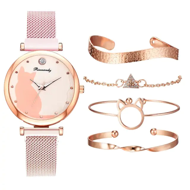 Rinnady Quartz Watch Set for Women: Style Meets Versatility