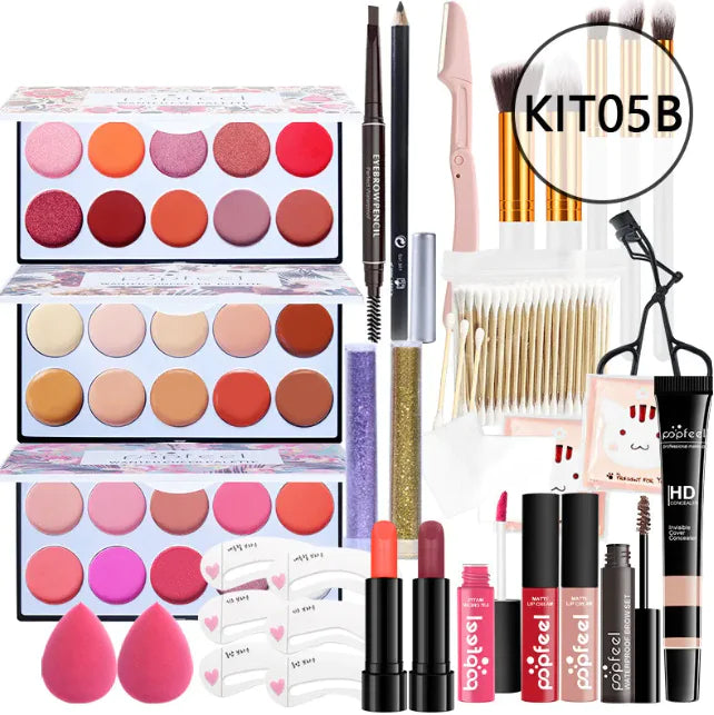 Beginner’s Complete Makeup Set – All-in-One Kit with Concealer, Eyeliner & Eyebrow Pencil (Multi-Shade Options)