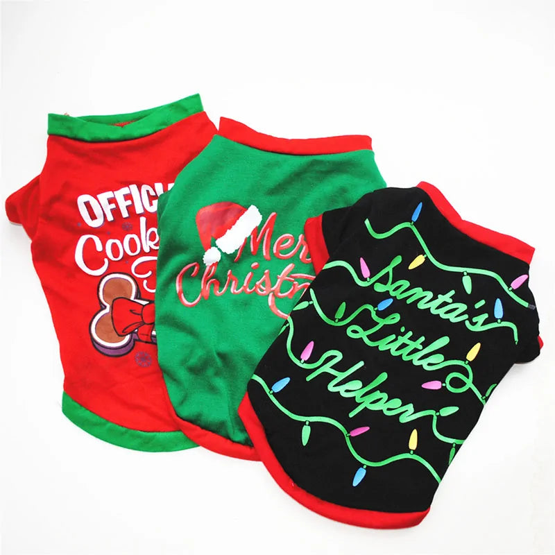 Puppy Dog Holiday Costume – Festive Red Vest with White Fur Trim for Small to Medium Dogs