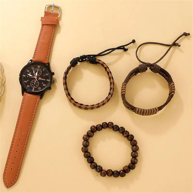 Men's Watch Luxury Bracelet Set: Sophistication Redefined