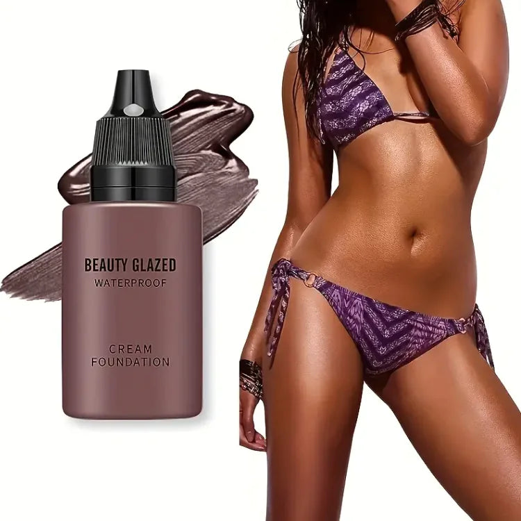 Beauty Glazed Waterproof Cream Foundation – Long-Lasting, High Coverage, Automatic Tanning Effect (9 Shades)