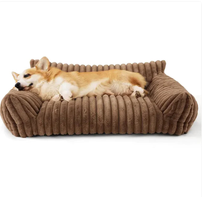 Washable Orthopedic Dog Sofa Bed – Fluffy, Supportive Comfort for Every Nap