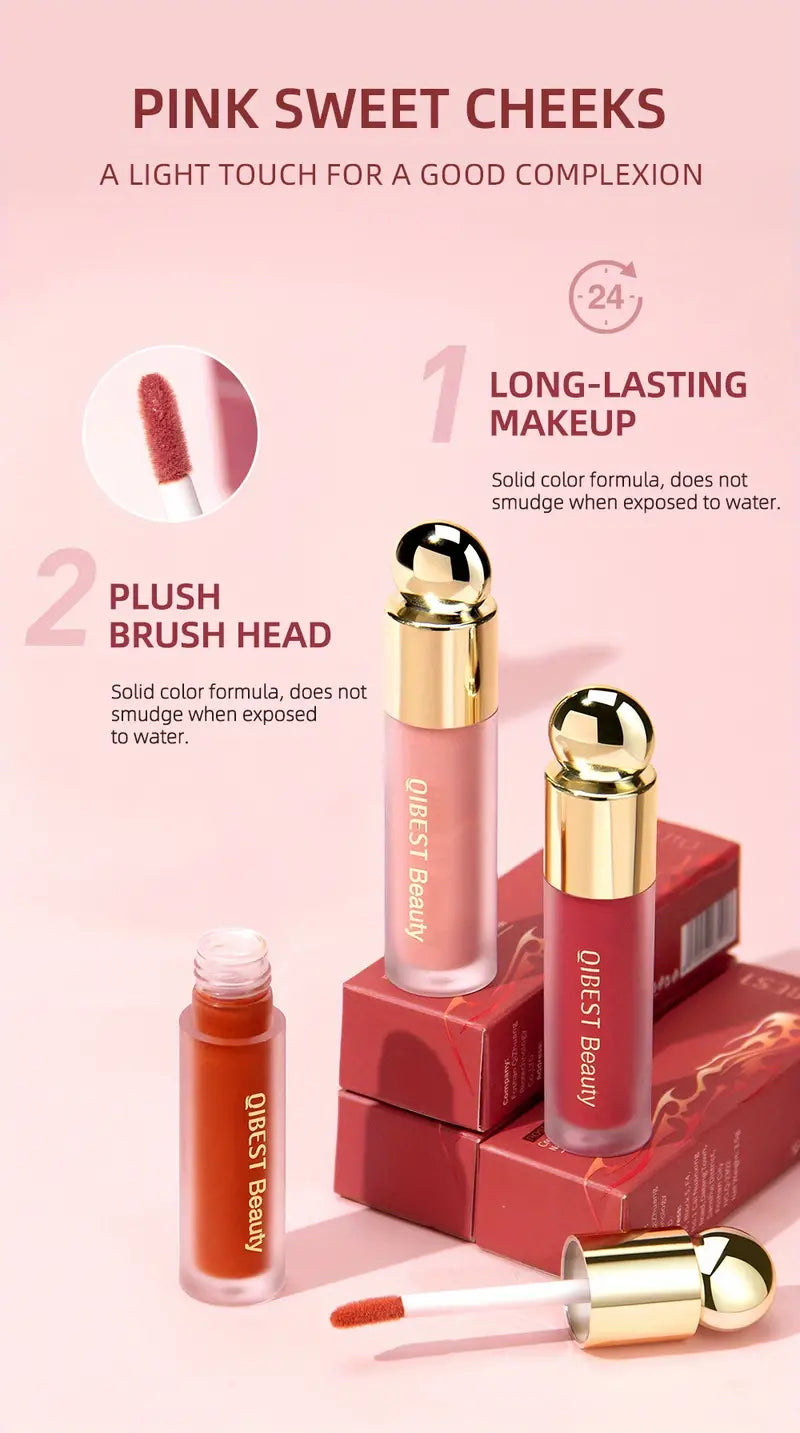 Hydrating Liquid Blush – Silky, Long-Lasting Color for Radiant Cheeks (5 Shades, 0.88 fl oz)