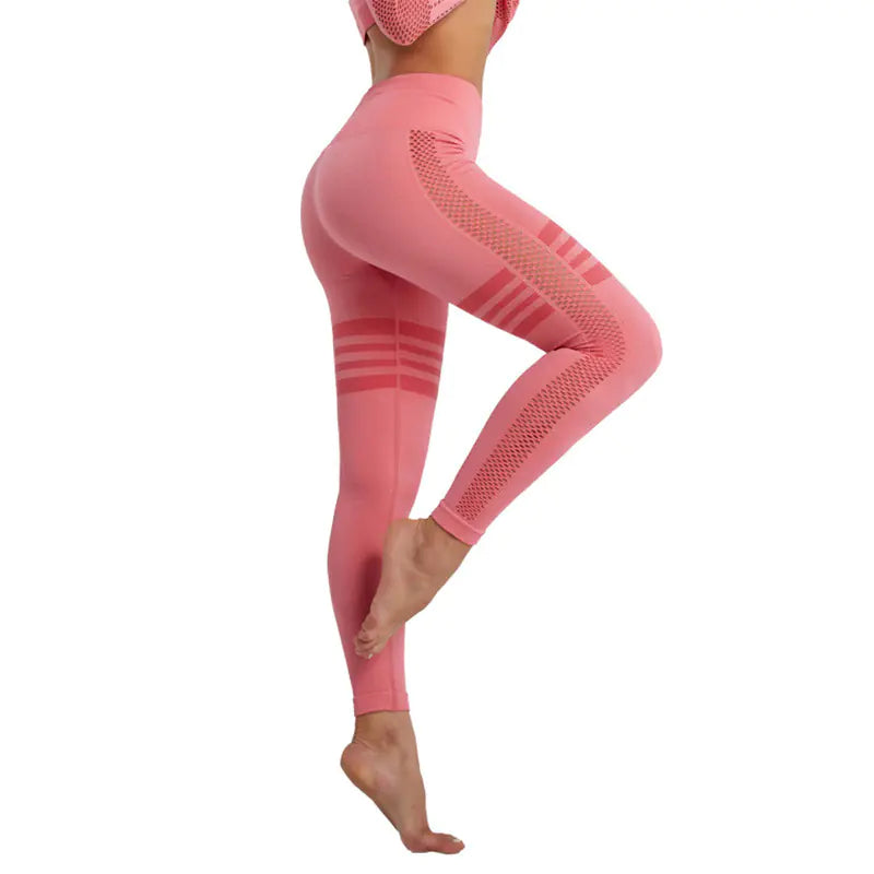 Hollow Mesh Breathable Yoga Leggings