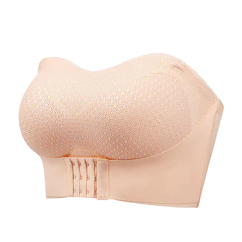 Strapless Bandeau Bra – Wire-Free Support, Anti-Slip Fit, and Natural Lift (Sizes M–6XL)