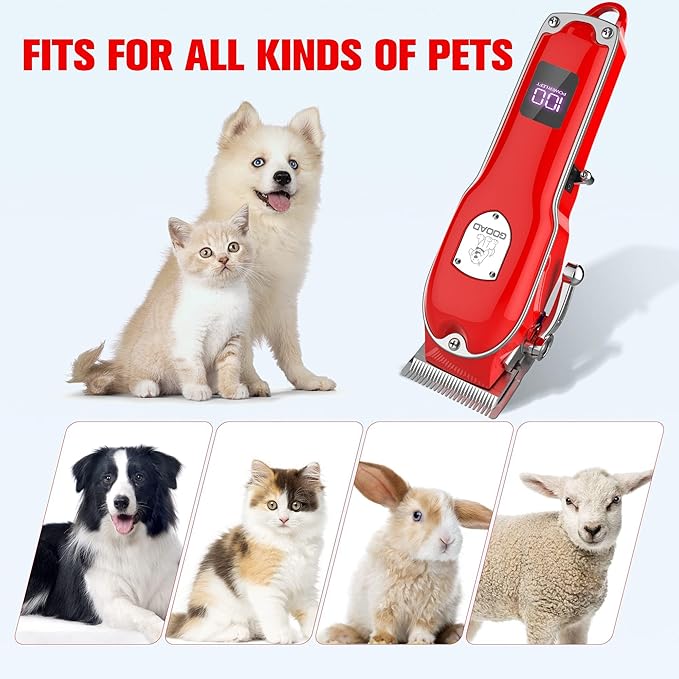 4-Speed Adjustable Pet Hair Clippers
