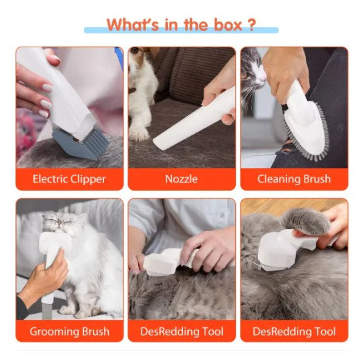 All-in-One Vacuum Cleaner Pet Hair Clipper Suit – Quiet 2.5L Pet Grooming Vacuum