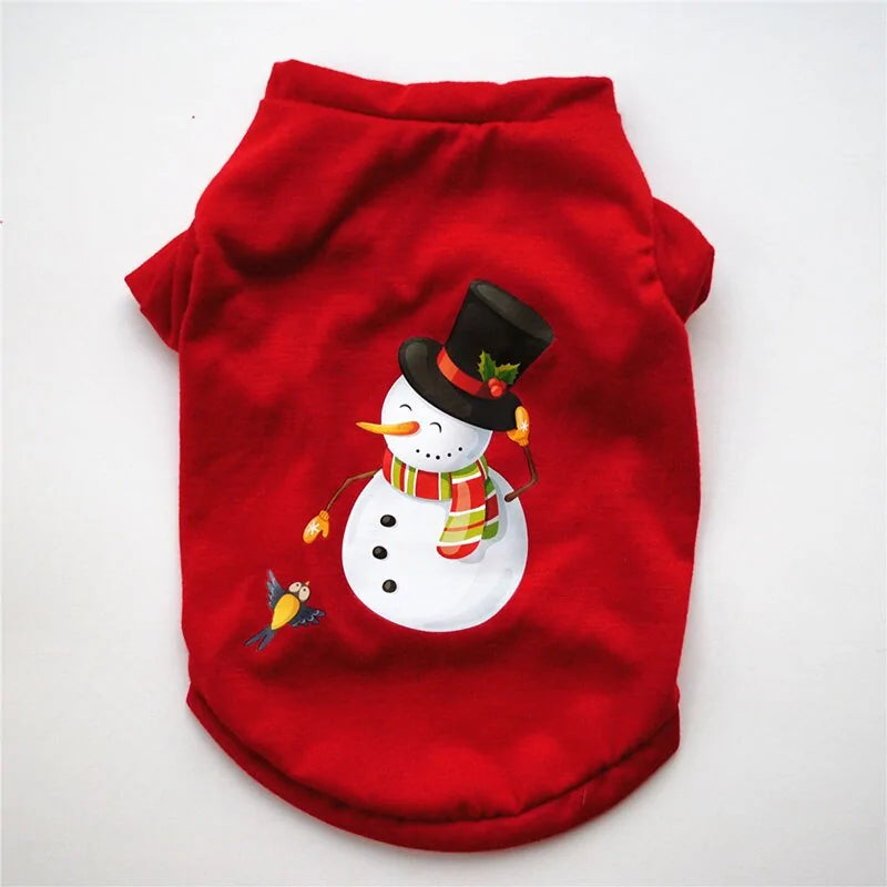 Puppy Dog Holiday Costume – Festive Red Vest with White Fur Trim for Small to Medium Dogs