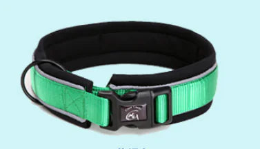 Reflective Diving Dog Collar – Durable Nylon Collar with Soft Lining and Night Safety Strips (Sizes S–XL)