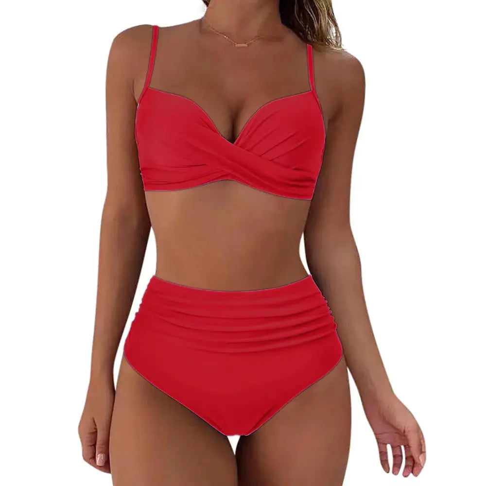 Cross-Back Sexy Bikini – Bold, Flattering Swimwear with Sleek Support (Sizes S–2XL)