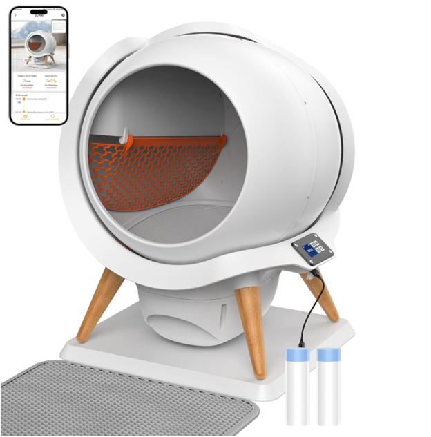 Self-Cleaning Automatic Cat Litter Box with App Control