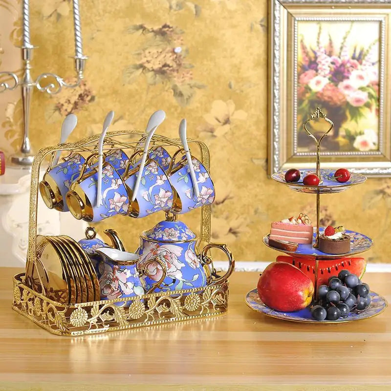 Luxury Bone China Coffee Cup & Saucer Set – 12 Elegant Glazed Designs (Gift-Ready, European Style, Durable Porcelain)