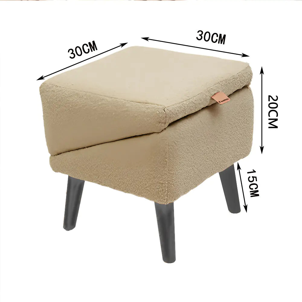 Pet Step Footstool – Convertible Ottoman & Pet Stairs in Black or Khaki