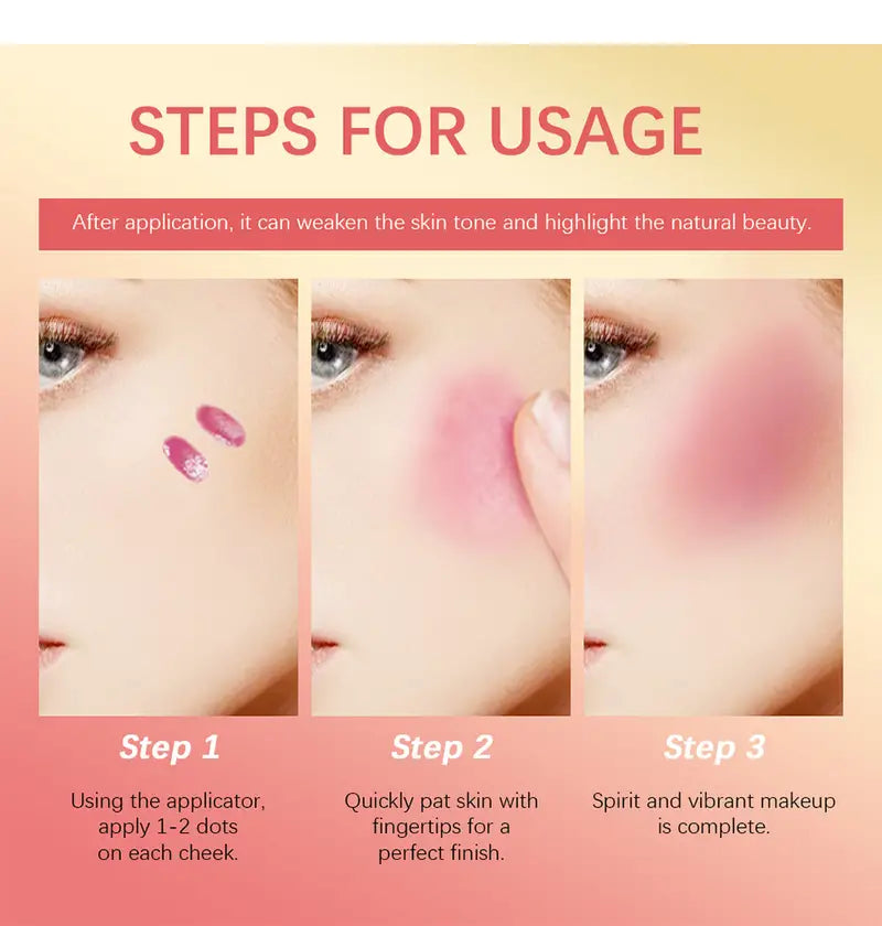 5-Color Dewy Finish Blush – Long-Lasting Radiance with Buildable Glow