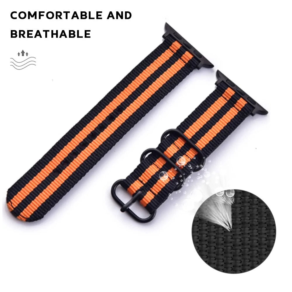 Enhance Your Apple Watch with Our Premium Nylon and Leather Watchband