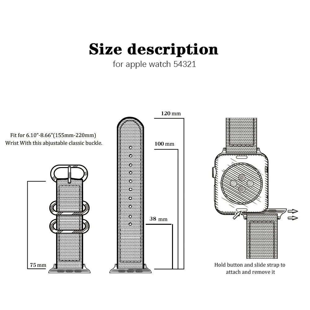 Enhance Your Apple Watch with Our Premium Nylon and Leather Watchband