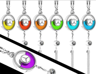 Car Perfume Hanging Pendant – Luxury Alloy Fragrance Charm for High-End Vehicles