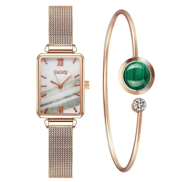 Square Quartz Watch – Minimalist Geometric Design with Precision Quartz Movement (34mm Stainless Steel Case, Scratch-Resistant, Unisex Style)