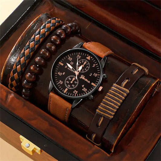 Men's Watch Luxury Bracelet Set: Sophistication Redefined