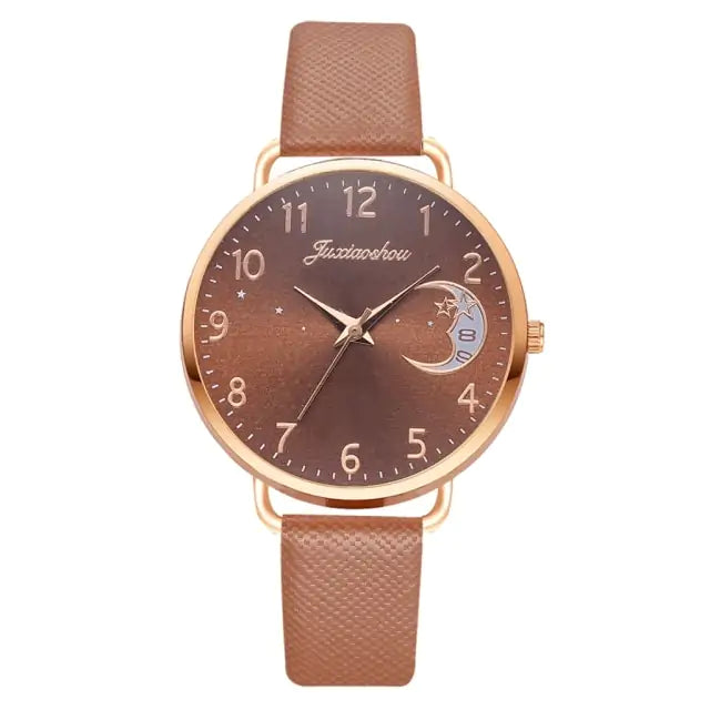 Unveil Timeless Elegance with the Moon Bracelet & Watch Set