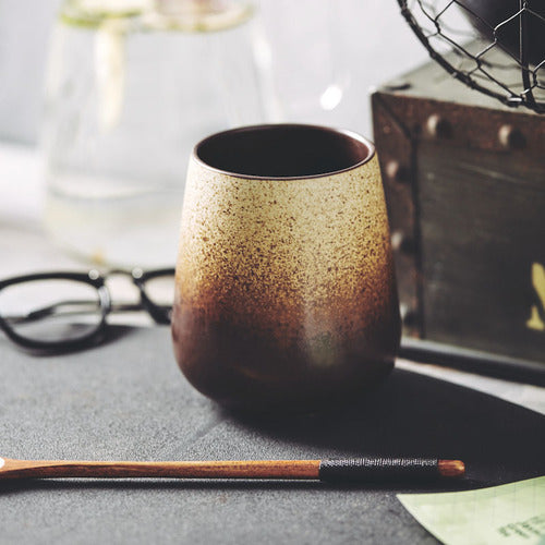 Japanese Vintage Ceramic Coffee Mug – 350ml Rustic Style Stoneware Mug for Coffee, Tea & Hot Chocolate