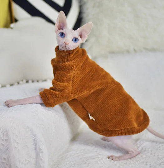 Sphinx Hairless Cat Clothes – Luxurious Rabbit Hair Apparel for Stylish Sphynx Cats