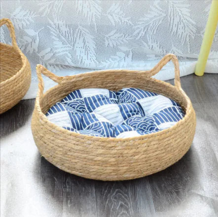 4-Seasons Cat Scratching & Resting Mat – Durable Grass Mat with Swappable Cushions