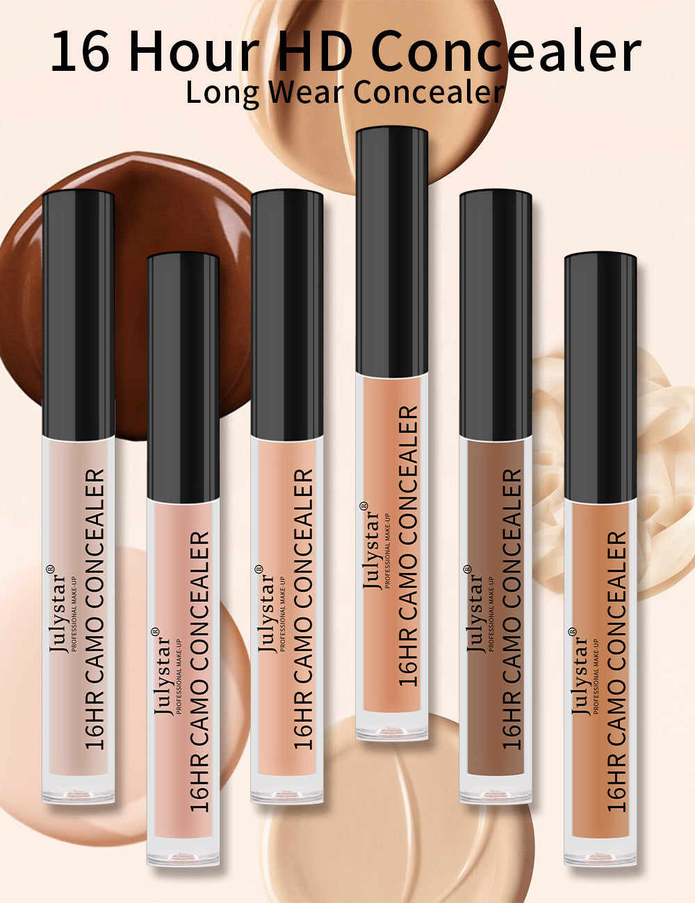 16-Hour Camo Concealer – Long Wear Waterproof Full Coverage (6 Shades, 2.5ml)