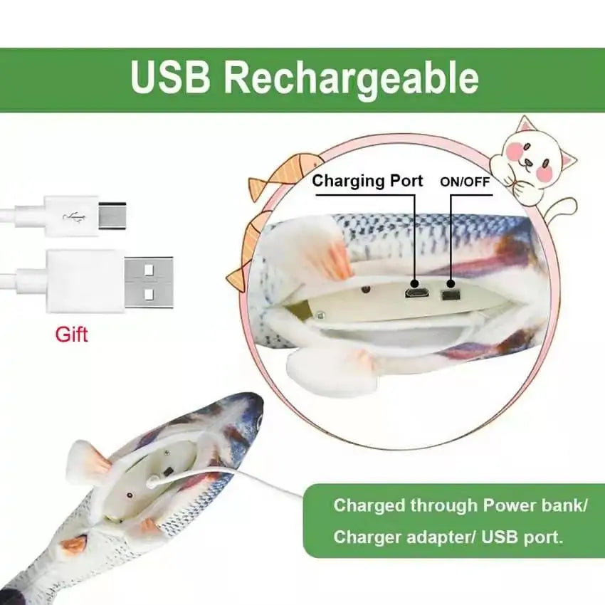 Cat Interactive Electric Floppy Toy Fish: Fun & Excitement for Your Feline Friend!