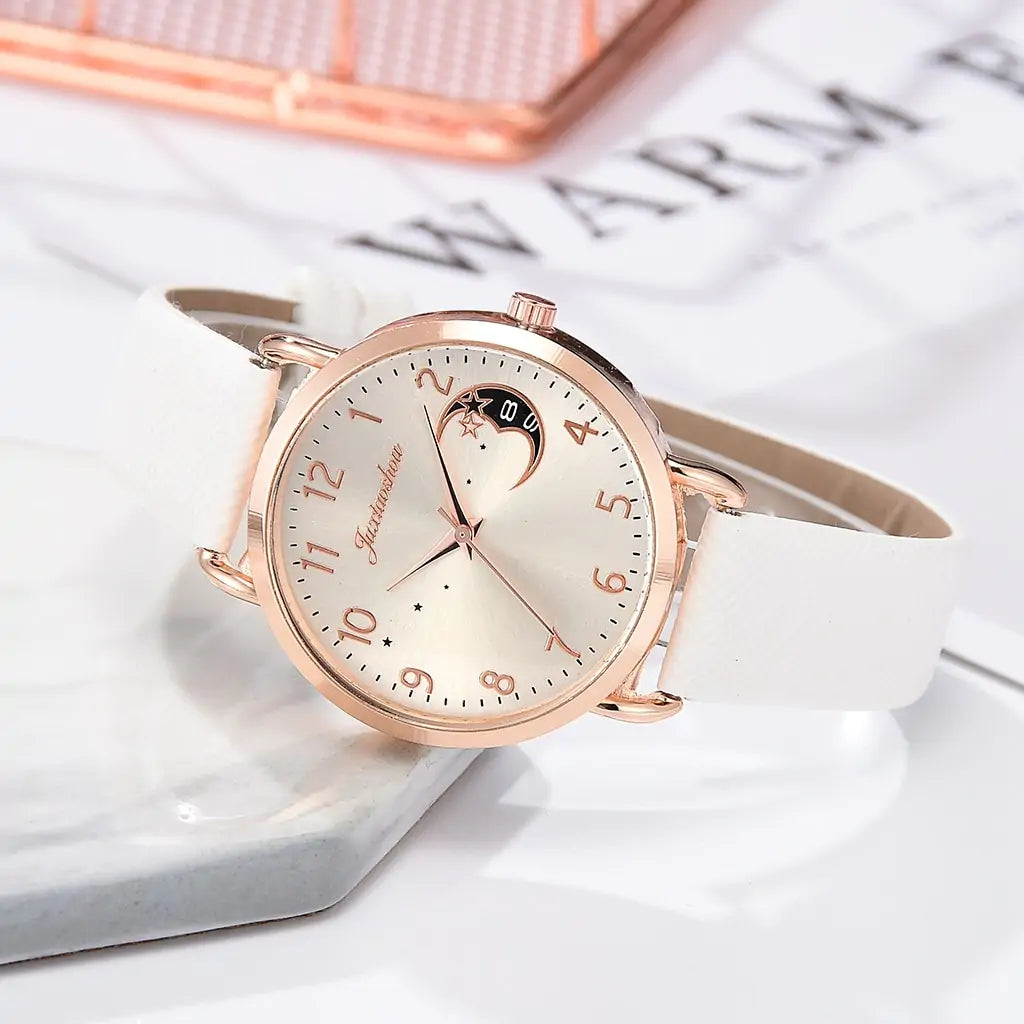 Unveil Timeless Elegance with the Moon Bracelet & Watch Set