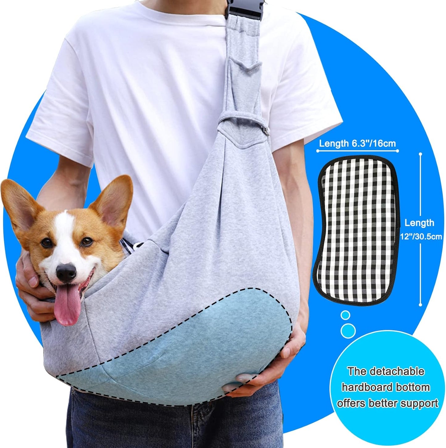 Pet Sling Carrier – Hands-Free Travel Bag for Small Dogs & Cats