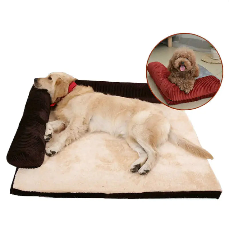 Corduroy Pet Sofa – Soft, Supportive Lounger for Dogs & Cats