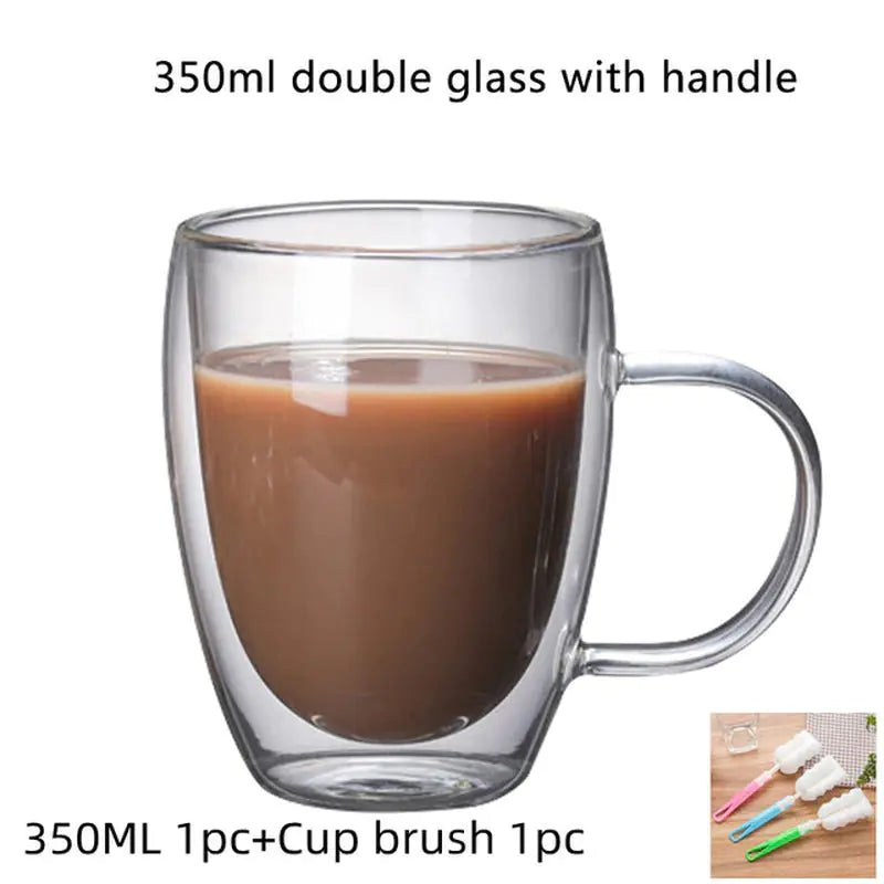 Heart-Shaped Double Wall Tea Coffee Mug