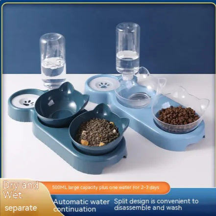 Anti-Tip Cat Bowl Feeder – Mess-Free Mealtime with a Stable, Stylish Design
